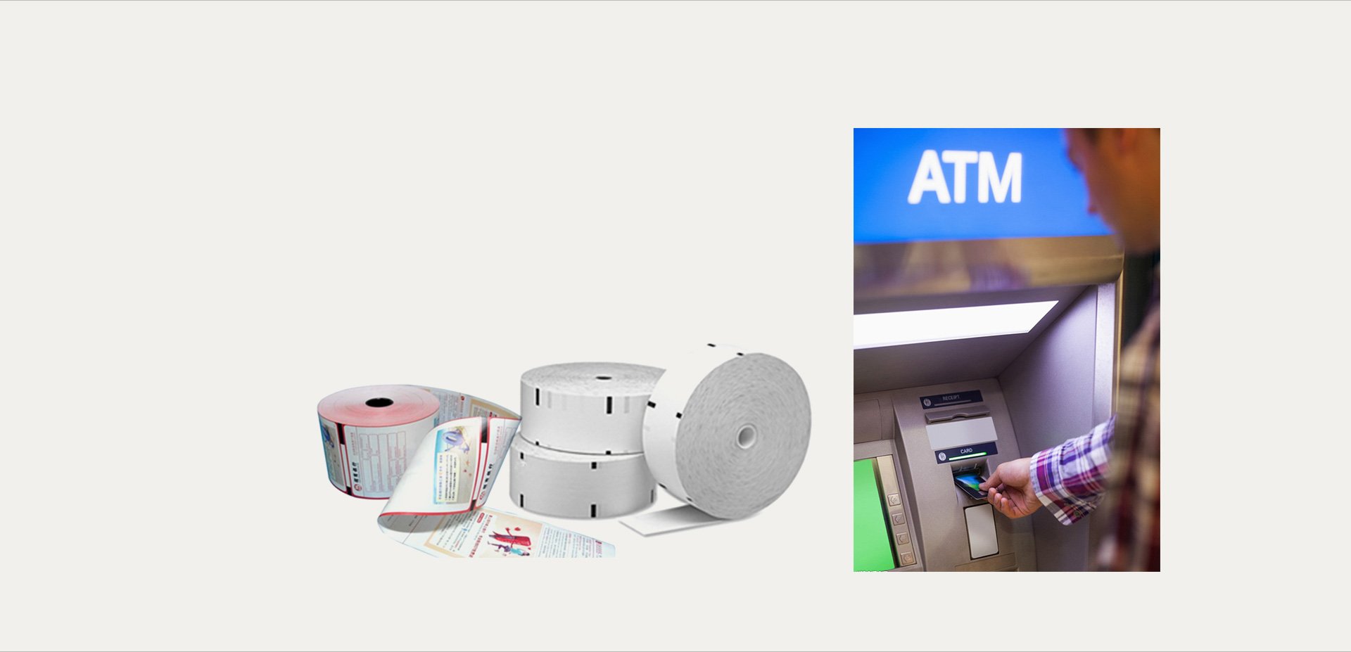 Rouleau de papier pour reçu ATM